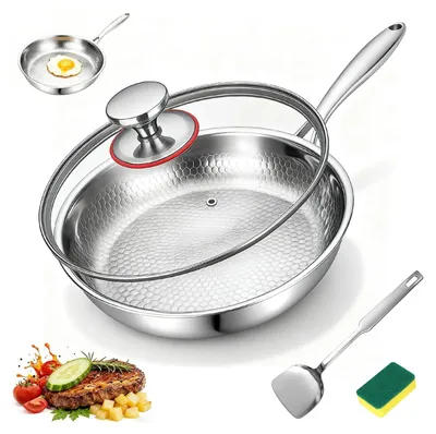 Immagine prodotto di Solidchoice - Pentola in titanio da 26 cm, con motivo martellato - Pentola non rivestita
