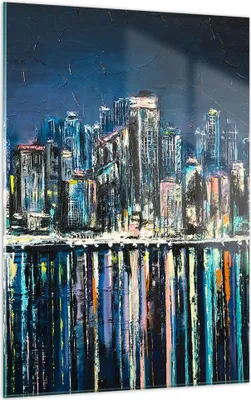 Produktbild von Bilder auf glas - Einteilig - Stadt Aussicht Wasser - 50x70cm - Glasbilder - Wandbilder - Bilder - zum Aufhängen bereit - Wanddekoration aus Glas - Glas Bilder - Wandbild auf Glas - GPA50x70-3461