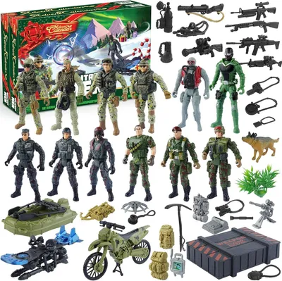 Obrázok produktu pre JOYIN 2024 Adventný kalendár pre deti Vianočný vojenský armádny muž