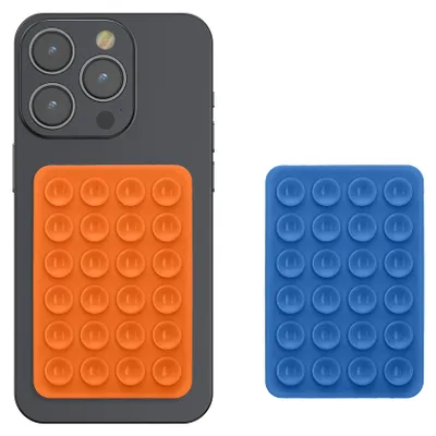 Produktbild von kwmobile 2x Silikon Saugnapf Handyhalterung - Handy Halter selbstklebend - 5,5 x 8cm - Universal Halterung für Handyhüllen - Kompatibel mit iPhone und