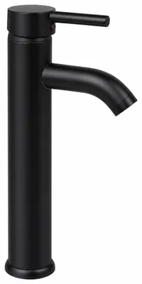 Produktbild von Silla Sentini Hohe Waschtischarmatur Schwarz 30,5 cm, Einhebelmischer, Messing