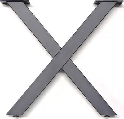 Produktbild von Tischgestell Tischbein X-Form H 710 mm schwarz matt 1 Paar (2 Stück)