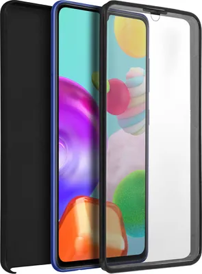 Produktbild von Avizar, 360° Rundum-Schutzhülle (Vorder- und Rückseite) für Samsung Galaxy A41, Schwarz