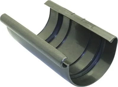 Produktbild von Marley Rinnenverbinder Kunststoff halbrund Anthrazit metallic DB703 NW 125 mm