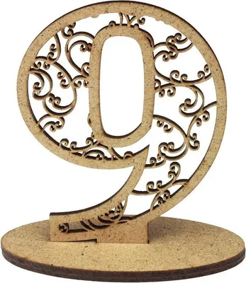 Obrázok produktu pre Monograce stojaca číslica s HDF 9 (10 cm) – Scrapiniec
