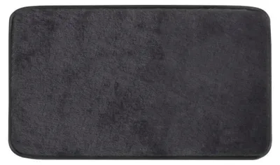 Produktbild von FUZZY Badematte, 50x80cm, 100% Polyester, Anti-Rutsch, schwarz