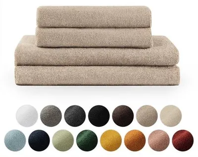 Produktbild von Unyqoos® 4-teiliges Handtuch-Set – 100% Baumwolle, 2x 70×140 cm + 2x 50×100 cm, weich & saugfähig,  Standard 100 (14.HIN.48767)
