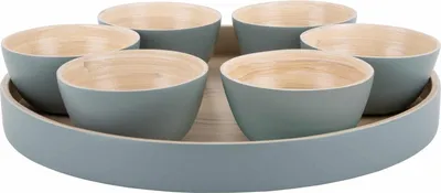 Produktbild von Present Time - Schale Tray Puro Rond - Grün - 32x32x6cm