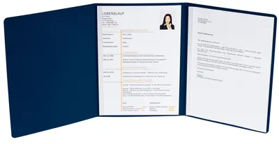 Produktbild von Manila Bewerbungsmappe dunkelblau 400 gr
