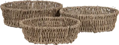 Produktbild von Clayre & Eef Aufbewahrungskorb 3er Set Braun Seegras