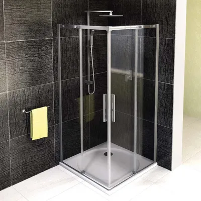 Productafbeelding van Polysan ALTIS Hoekdouchecabine, 900x900 mm, hoekinstap, helder glas