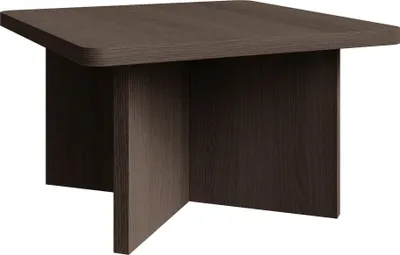Produktbild von Selsey Qubeo – Couchtisch 60 cm, quadratisch mit Kreuzgestell, Holzoptik Esche Braun