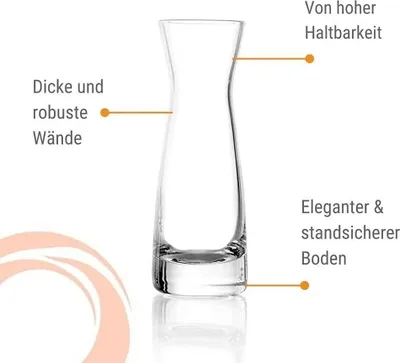 Produktbild von STÖLZLE LAUSITZ Karaffen 6er Set Serie Universal Variante XS 40 ml I Schnapsglas I gläserne Spirituosenkaraffe I Milchkaraffe I aus feinem Kristallglas I bruchresistent & spülmaschinenfest