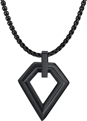 Produktbild von Halskette TO-34225 - Stilvoller Minimalismus in Schwarz KP34225