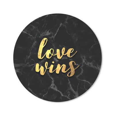 Produktbild von MuchoWow® Mauspad Mousepad Zitat - Liebe - Marmor - Gold 50x50 cm - Mousepads - Maus Mat - Pad - Mausunterlage - Vinyl