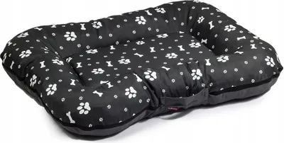 Produktbild von BOUTIQUE ZOO Hundebett Große S: 70 x 50 cm | Wasserfest Hundematratze für Hunde | Hundematte für groß und klein | Codurastoff | Waschbar | In und Outdoor | Farbe: Schwarz mit Weiß Muster | Hundesofa