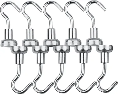 Produktbild von 10er-Set robuste Hängehaken, starke Magnethaken, 12 mm, für die Organisation im Innenbereich