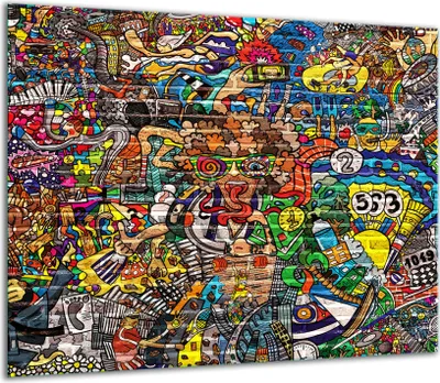 Obrázok produktu pre Kryt varnej dosky Keramický kryt varnej dosky Splashback sklo 60x52cm Farebná mozaika