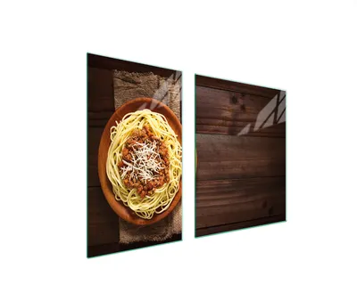 Produktbild von Herdabdeckplatten 2 teilig 100x52 Glaskeramikkochfeld Abdeckung Glas Schneidebrett Essen Holz