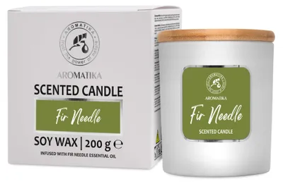 Duftkerze Tannennadel 200 g – Sojakerze, 45 h Brenndauer