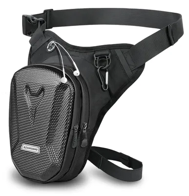 Productafbeelding van Dijbeentas heuptas waterdicht - Zwart - 14.5 x 8 x 20 cm - Motorfietstas