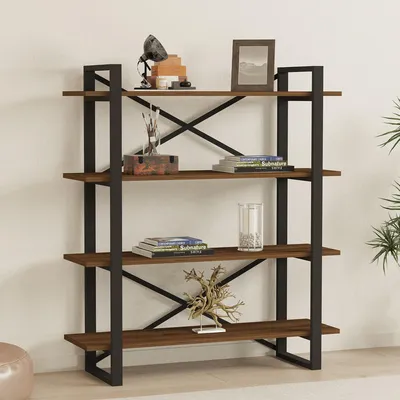 Immagine prodotto di Inverigo - Libreria, 106x33x120h cm Marrone, 4 Ripiani