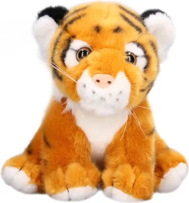 Productafbeelding van Tijgerknuffel voor kinderen, zacht, schattig, grappig, geschikt voor feestjes, gevuld, decoratie voor thuis, verjaardagscadeau, geel