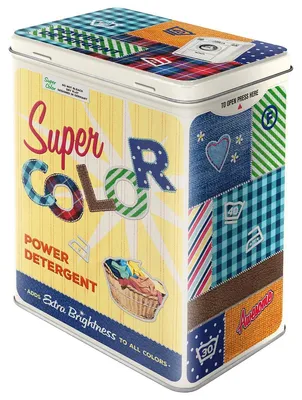 Retro-Vorratsdose L, 3 l, Vintage-Design, Super Color Detergent
