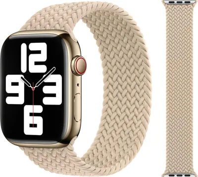 Obrázek produktu pro Pletený řemínek Solo Loop pro Apple Watch | 44/45/46/49 mm – velikost 5 – béžový