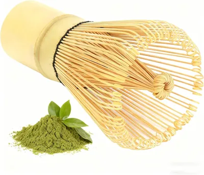 Produktbild von Matcha Besen Whisk Matchabesen Traditioneller Japanischer Chasen Rührbesen für Matchapulver 60-70 prongs