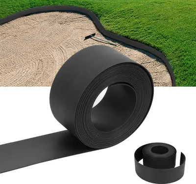Immagine prodotto di EINFEBEN Bordo per prato Bordo per letto in ghiaia Bordo per falciatura Bordo per prato Bordo per letto Bordo superiore Sentieri da giardino Bordo per giardino Bordo per prato Nero 1000x10cm