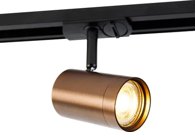 Produktbild von QAZQA - Modern Moderner 1-Phasen-SchienenSpot I Spotlight I Deckenspot I Deckenstrahler I Strahler I Lampe I Leuchte dunkelbronze - Jeana I Wohnzimmer I Schlafzimmer - Stahl Rund - LED geeignet GU10