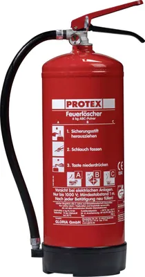 Immagine prodotto di PROTEX PDE6 Estintore a polvere ABC da 6 kg con supporto a parete