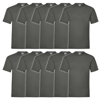 Produktbild von 10er Pack Fruit of the Loom Valueweight T-Shirt Farbe: graphit Größe: 3XL