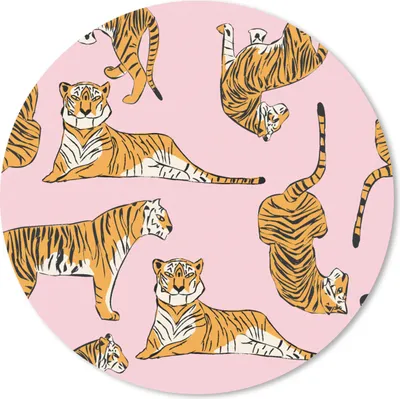 Produktbild von MuchoWow® Mauspad Mousepad Muster - Tiger - Tiere 40x40 cm - Mousepads - Maus Mat - Pad - Mausunterlage - Schreibtisch Accessoires