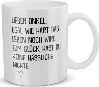 Produktbild von 22Feels Bester Onkel Geschenk von Nichte Geburtstag Tasse Weihnachten Kaffeetasse Männer Kaffeetasse Herrentag Haferl Geschenkidee