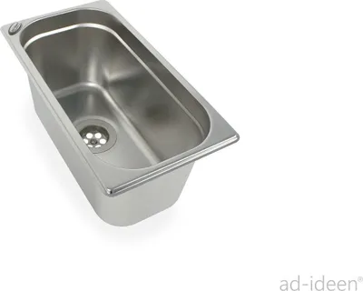 Produktbild von 1 1/2" Edelstahl Spüle Spülbecken Waschbecken 325x176x150 mm inkl. Ablauf NEU