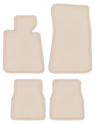 Produktbild von DURBAN Beige Velours-Fußmatten-Set für BMW 3 E30 Coupé (1982-1994)
