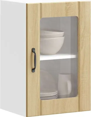 Produktbild von "im Angebot" Küchen-Hängeschrank mit Glastür Lucca Sonoma-Eiche - Küchenschränke CC23956