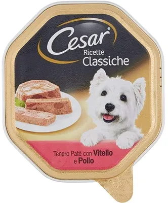 Image de Barquette Cesar Classique au veau tendre & à la volaille 150g