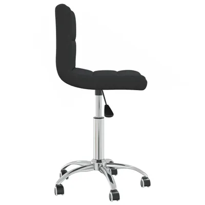 Image de vidaXL Chaise de bureau pivotante Noir Tissu
