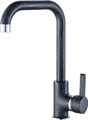 Immagine prodotto di Miscelatore per lavello verticale di design con bocca a L in granito nero