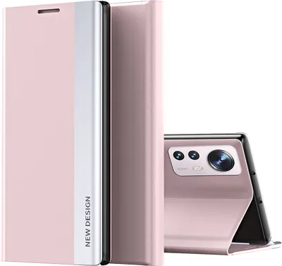 Obrázek produktu pro Xiaomi Mi 12 Pouzdro, MagnetickéPolyuretanKožené Pouzdro s Funkcí Stojánku pro Xiaomi Mi 12 / Mi 12X Růžový