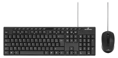 Obrázok produktu pre Klávesnica a myš s káblom, USB, rozloženie AZERTY (francúzština), ergonomický dizajn