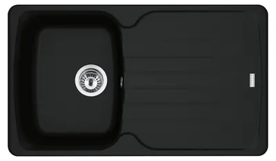 Immagine prodotto di Lavello FRANKE ANTEA AZG 611-86 in BLACK MATT con manopola eccentrica cromata / dimensioni di taglio 760 x 480 mm R27 / lavello in granito