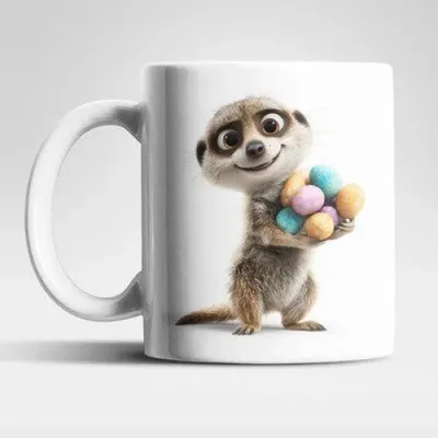 Produktbild von Ostern Erdmännchen Ostereier Kaffeetasse Teetasse Tasse Geschenkidee – Bunt / 04