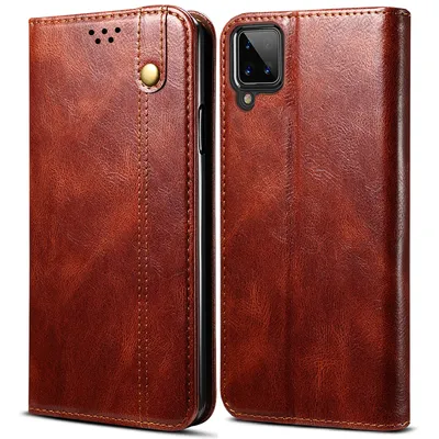 Immagine prodotto di Custodia per Samsung Galaxy A12 5G, custodia in pelle flip wallet con funzione stand rosso