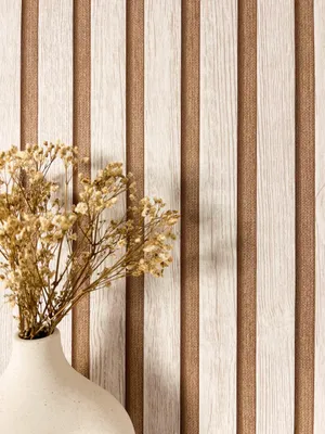 Produktbild von NEWROOM Tapete Berrin Bronze Beige Vliestapete - Modern Holzpaneele Wandpaneele Germany