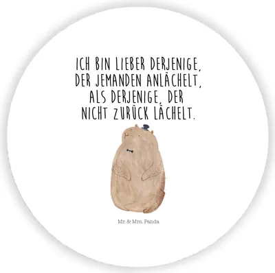 Produktbild von Mr. & Mrs. Panda magnet Murmeltier - Weiß - Geschenk, Kühlschrankmagnet, whiteboardmagnet, Knigge, Lustige Sprüche, Respekt, pinnwand, Anstand, für kühlschrank