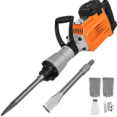 Produktbild von VEVOR Abbruchhammer 3500 Watt Bohrhammer 95A Stemmhammer 1800 U/min Meisselhammer 50HZ mit 360 Grad Griff nkl. Spitz- und Flachmeißel für Abbrucharbeiten